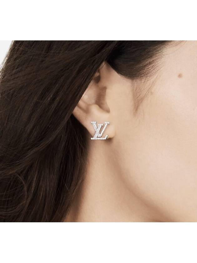 LV Iconic Earrings Silver - LOUIS VUITTON - BALAAN 6