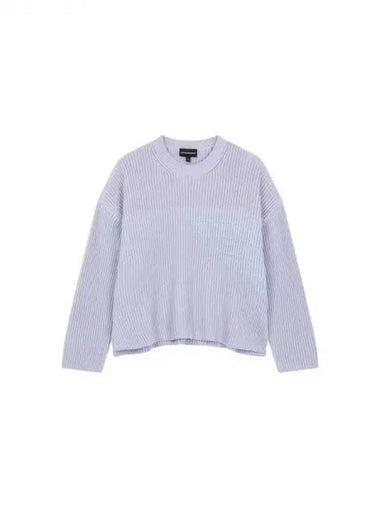 Women s ribbed eagle point knit light purple 271500 - EMPORIO ARMANI - BALAAN 1