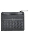 Intrecciato Zipper Card Wallet Black - BOTTEGA VENETA - BALAAN 2