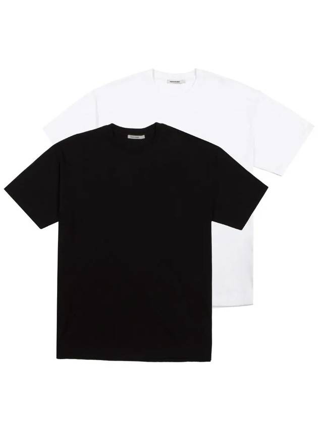 Layered Short Sleeve T-Shirt White Black 2 Pack - EXCONTAINER - BALAAN 2