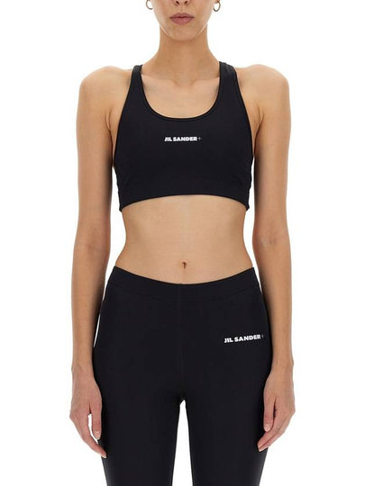 Women's Front Logo Sports Sleeveless Black - JIL SANDER - BALAAN 2