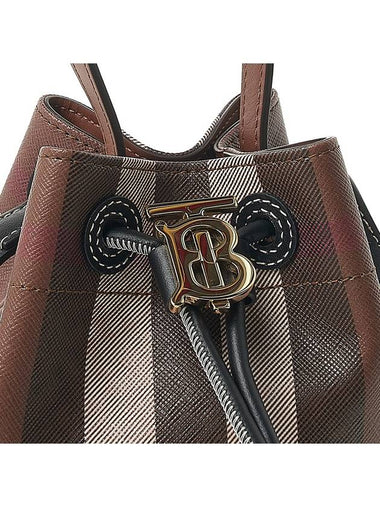 TB Mini Bucket Bag Dark Birch Brown - BURBERRY - BALAAN 7