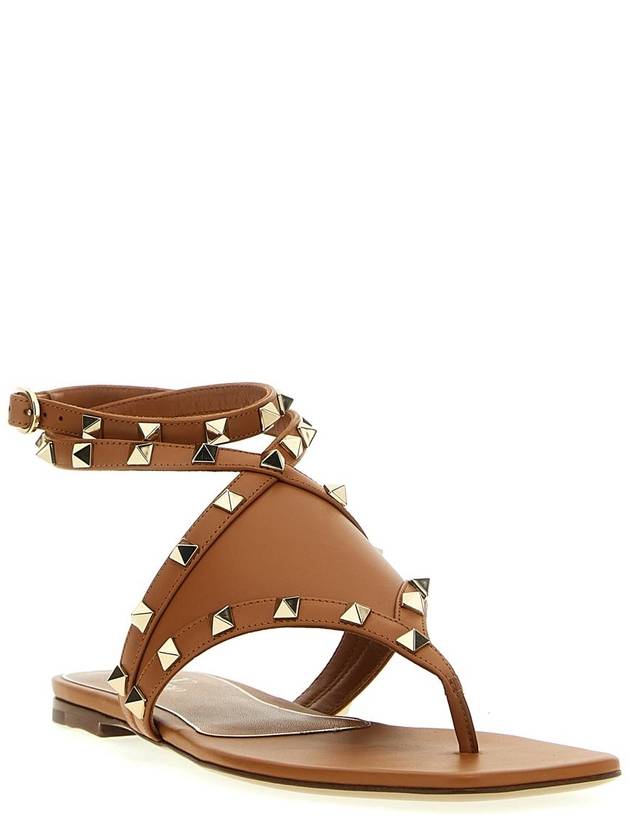 Women's Flat Sandals Brown - VALENTINO - BALAAN 4