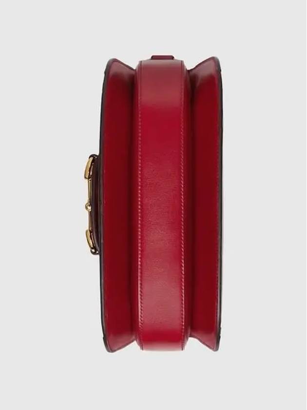 Horsebit 1955 Small Leather Shoulder Bag Red - GUCCI - BALAAN 6