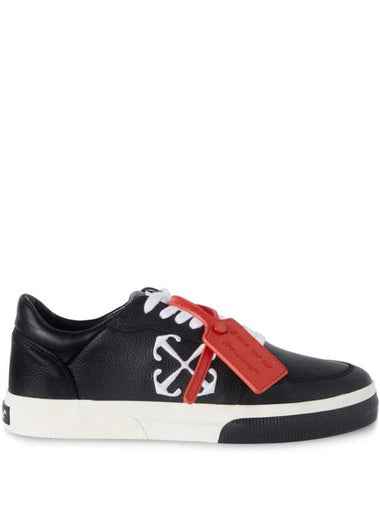 vulcanized contrast tag leather sneakers OMIA293S24LEA0011001 - OFF WHITE - BALAAN 1