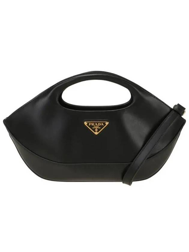 Medium Leather Handles Tote Bag Black - PRADA - BALAAN 2