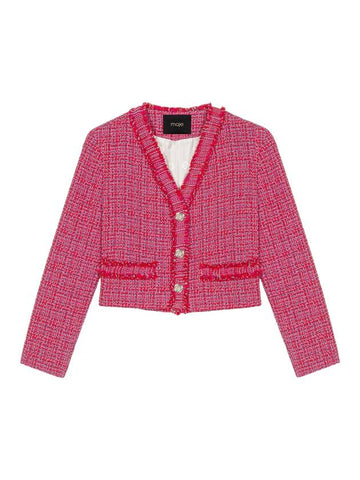 tweed jacket pink - MAJE - BALAAN 1