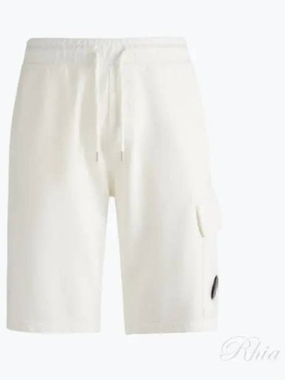 Light Fleece Utility Shorts White - CP COMPANY - BALAAN 2