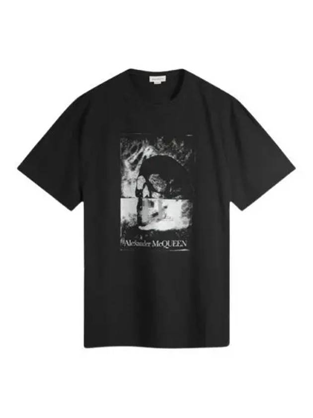 Skull Print Short Sleeve T-Shirt Black - ALEXANDER MCQUEEN - BALAAN 2