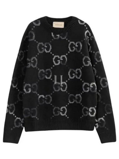 GG Intarsia Wool Knit Top Black - GUCCI - BALAAN 2