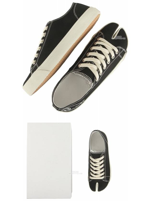 Tabi Canvas Low Top Sneakers Black - MAISON MARGIELA - BALAAN 9