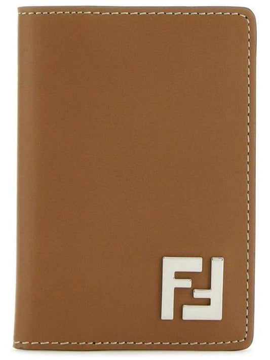 FF Squared Card Holder Beige - FENDI - BALAAN 1
