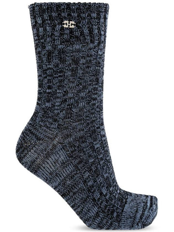 Ganni Socks With Logo, Women's, Black - GANNI - BALAAN 1