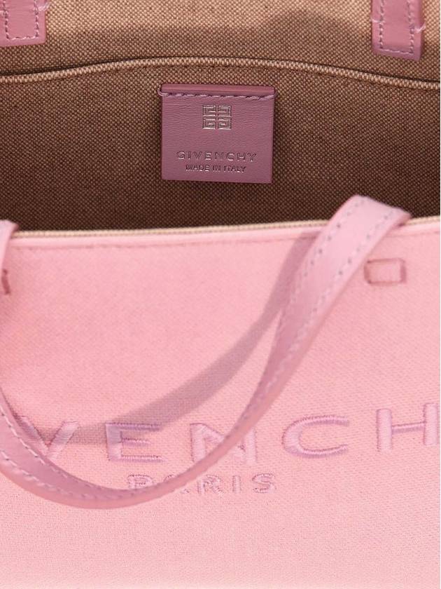 Embroidered G Logo Tote Bag Pink - GIVENCHY - BALAAN 5