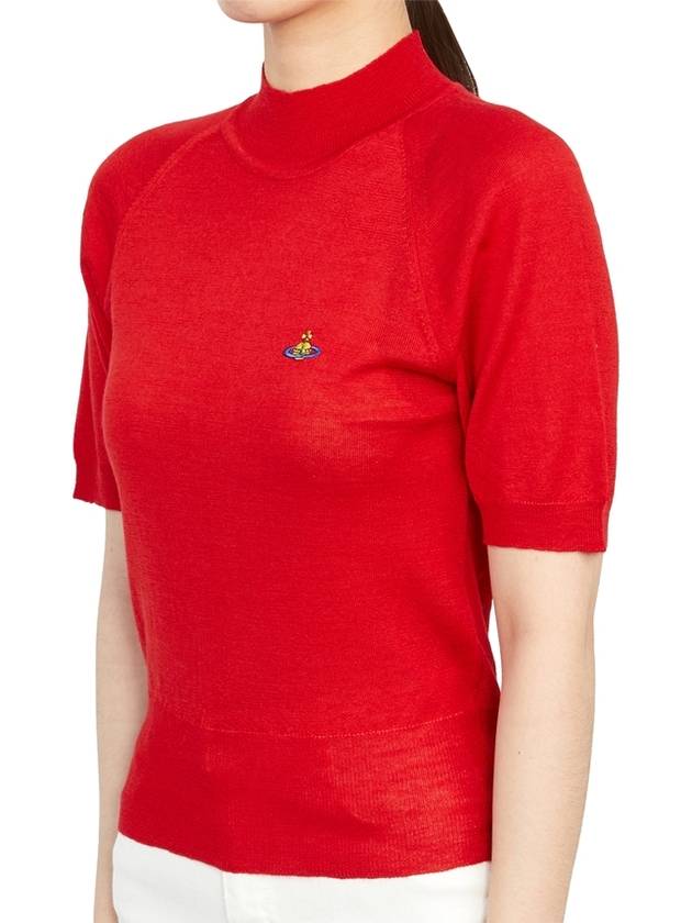 Women's Wool Silk Knit Top Red - VIVIENNE WESTWOOD - BALAAN 3