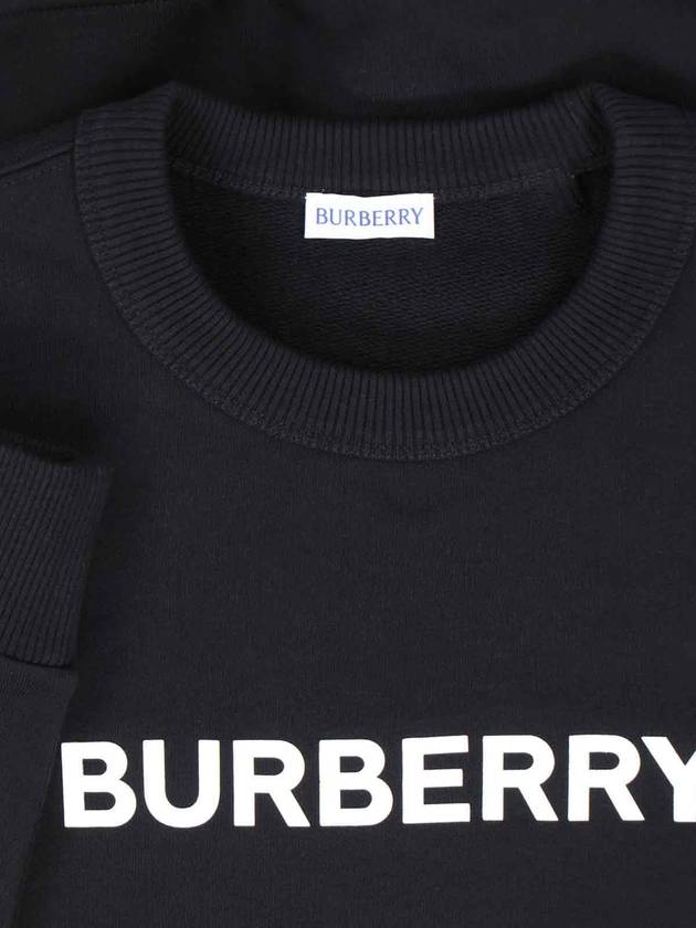 Logo Print Sweatshirt Black - BURBERRY - BALAAN 4