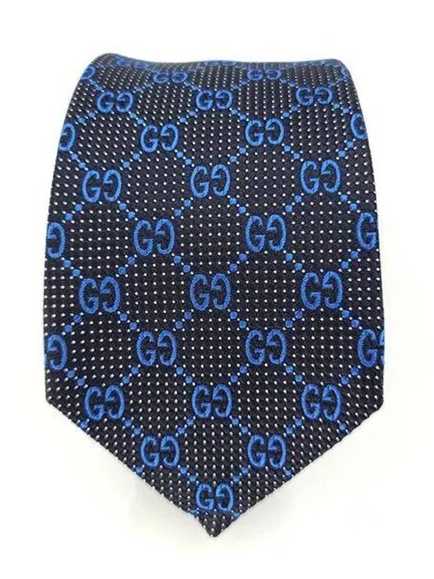 Men's GG Dot Pattern Silk Necktie Blue - GUCCI - BALAAN 2