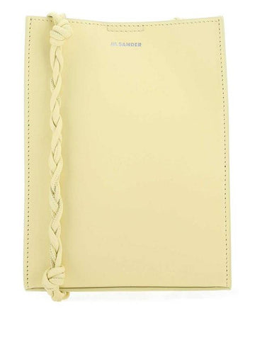 Women's Tangle Small Leather Shoulder Bag Lemon - JIL SANDER - BALAAN 1