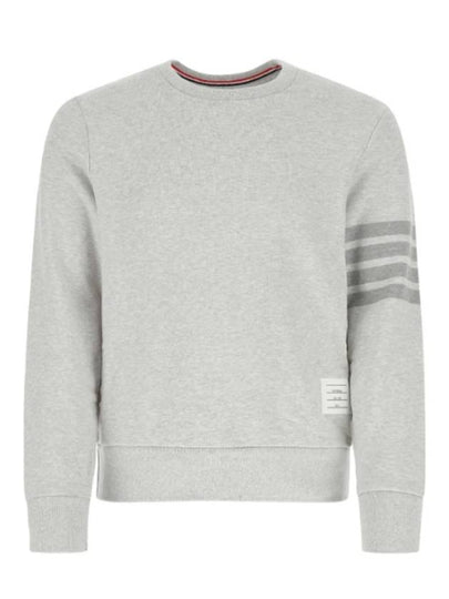 Classic Loopback Terry Tonal 4-Bar Relaxed Fit Crewneck Sweatshirt Pale Grey - THOM BROWNE - BALAAN 2