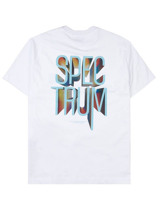 Spectrum Graphic Cotton Short Sleeve T-Shirt White - SOLID HOMME - BALAAN 4