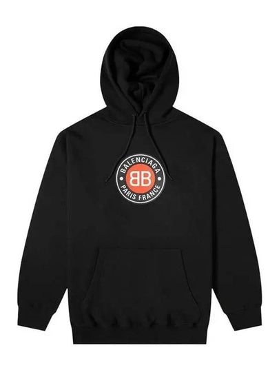 Paris Circle Logo Hoodie Black - BALENCIAGA - BALAAN 2