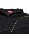 Padded Wrinkle Nylon Hooded Jacket Black - DIESEL - BALAAN 9