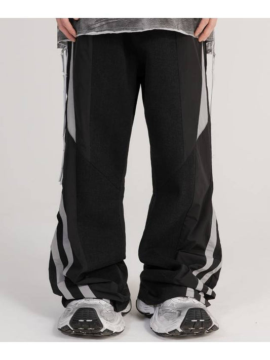 Hybrid Denim Track Pants Black - FLAVORISM - BALAAN 1