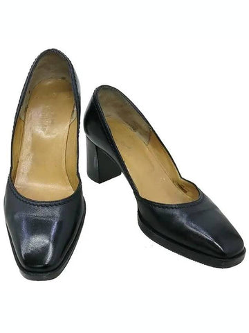 Smith Market Black Leather Shoes Women s - HERMES - BALAAN 1