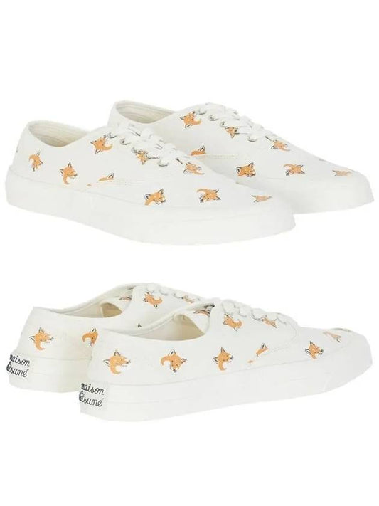 Women's Fox Head Sneakers DU04705WW9001 WH Other 1013093 - MAISON KITSUNE - BALAAN 1