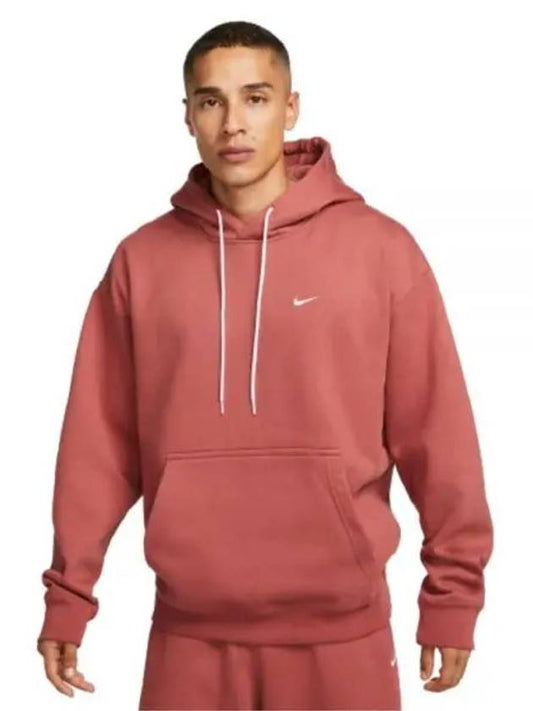 Swoosh Crew Neck Brushed Hoodie Canyon Rust - NIKE - BALAAN 2