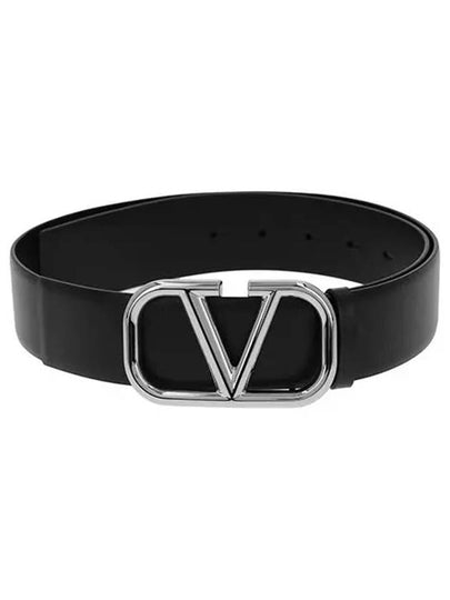 Garavani Logo Signature Belt Black - VALENTINO - BALAAN 2