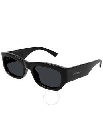 Saint Laurent Dark Grey Rectangular Ladies Sunglasses SL 713 001 53 - SAINT LAURENT - BALAAN 1