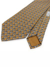 59 EA 100 Silk Brown Chain Pattern Tie - HERMES - BALAAN 4