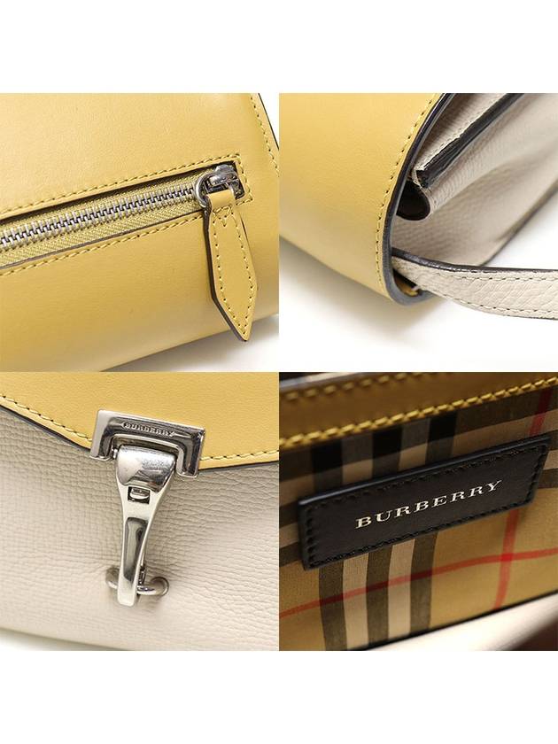 40764721 Yellow Limestone Bicolor Grain Leather McCann Small Cross Bag - BURBERRY - BALAAN 7