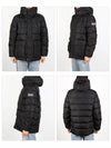 Men's Bixio Logo Hooded Quilted Padding Black - DUVETICA - BALAAN 3