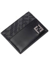 FF Square Leather Card Wallet Black - FENDI - BALAAN 6