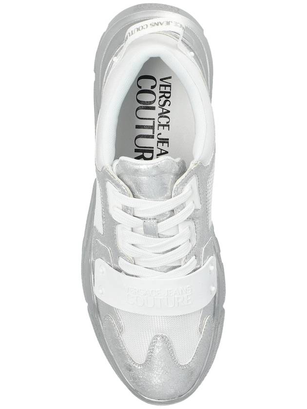 Versace Jeans Couture Sneakers With Printed Logo, Men's, White - VERSACE - BALAAN 6