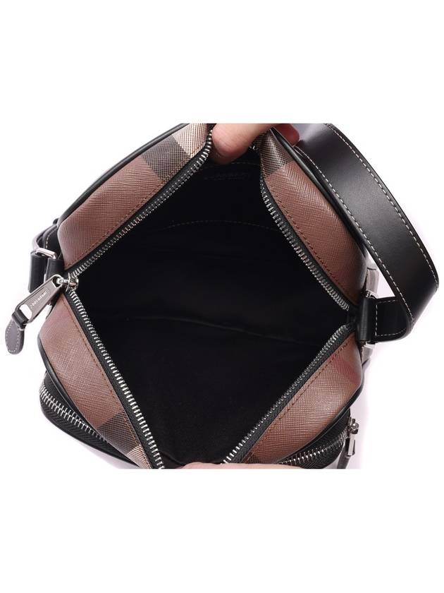 Men's Check Logo Messenger Cross Bag Brown - BURBERRY - BALAAN 7