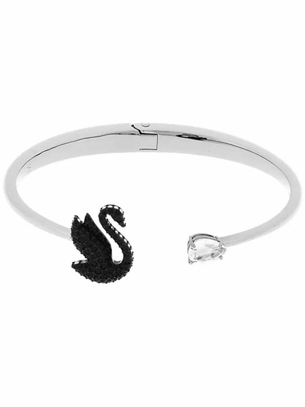 Swan Bangle Bracelet Black - SWAROVSKI - BALAAN 4