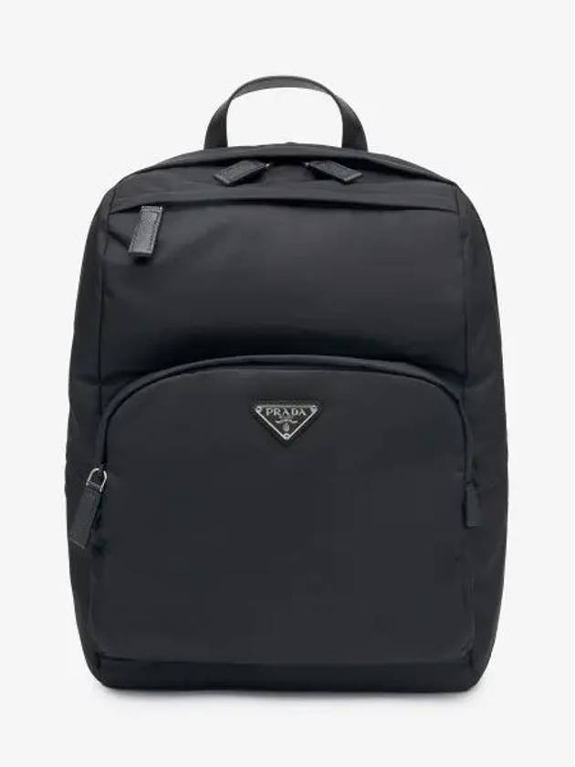 Triangle Logo Re-Nylon Backpack Black - PRADA - BALAAN 2