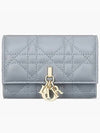 XS Lady Cannage Lambskin Half Wallet Cloud Blue - DIOR - BALAAN 2