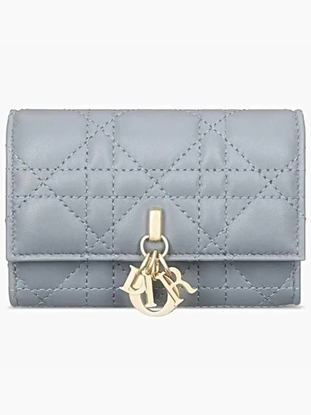 XS Lady Cannage Lambskin Half Wallet Cloud Blue - DIOR - BALAAN 2