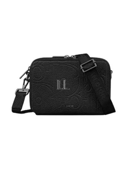 Strap Zipper Pouch Leather Cross Bag Black - DIOR - BALAAN 2