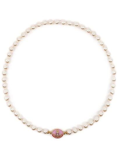 Loelia Pendant Pearl Necklace Gold Pink - VIVIENNE WESTWOOD - BALAAN 2