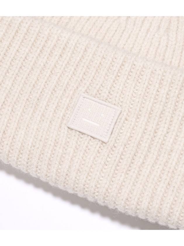 Small Face Logo Beanie Oatmeal Melange - ACNE STUDIOS - BALAAN 4