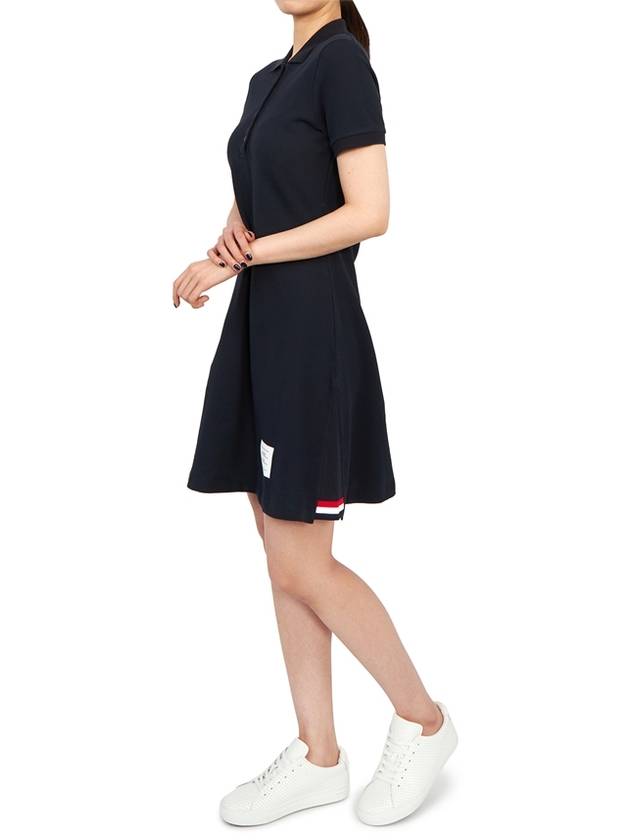 Women's Logo Patch Tennis Flare Short Dress Navy - THOM BROWNE - BALAAN 9