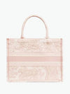 Toile De Jouy Embroidery Medium Book Tote Bag Pink - DIOR - BALAAN 4