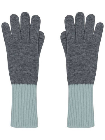 Cashmere finger hole knit gloves gray - CALLAITE - BALAAN 1