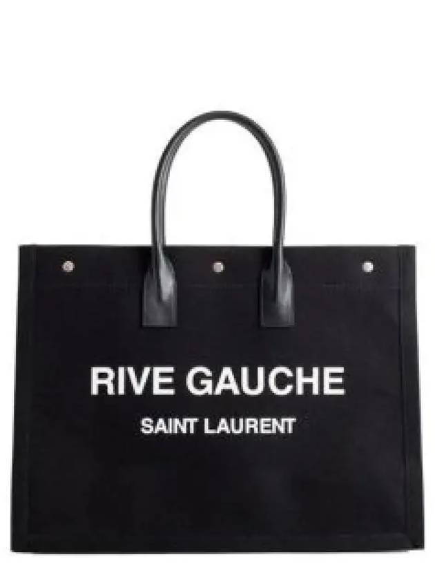 Rive Gauche Lino Legend Large Tote Bag Black - SAINT LAURENT - BALAAN 2