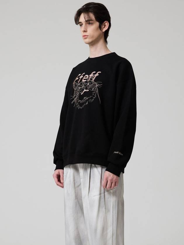 Artwork animal embroidery sweatshirt black - FFEFF STUDIO - BALAAN 8